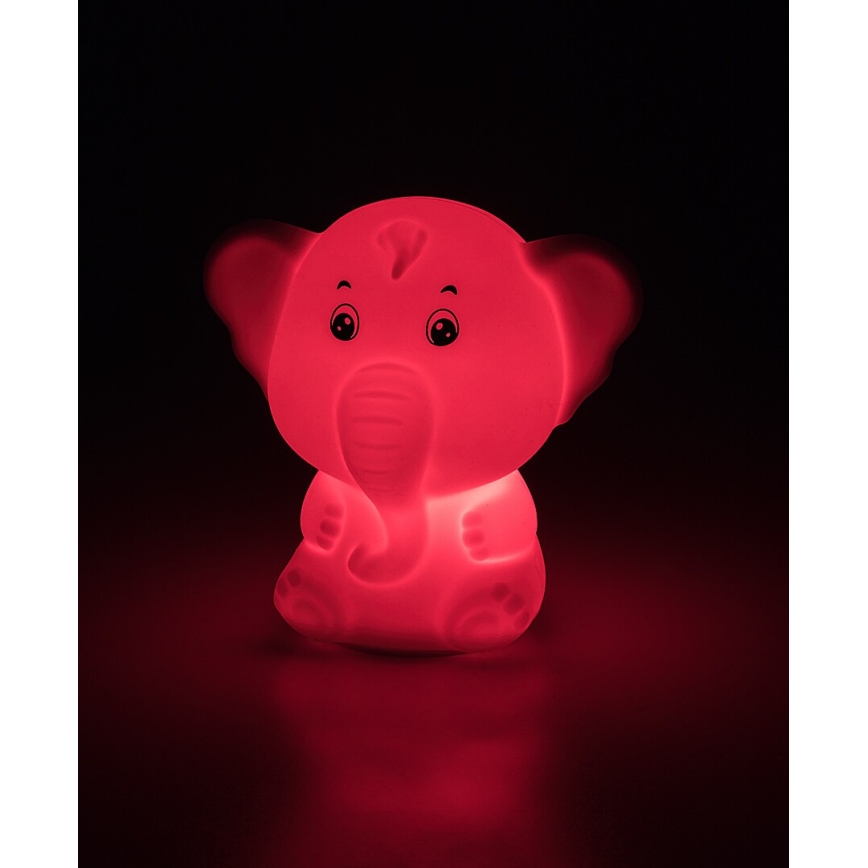 Rabalux - Veilleuse tactile LED RGB LED/0,05W/1xCR2032 éléphant