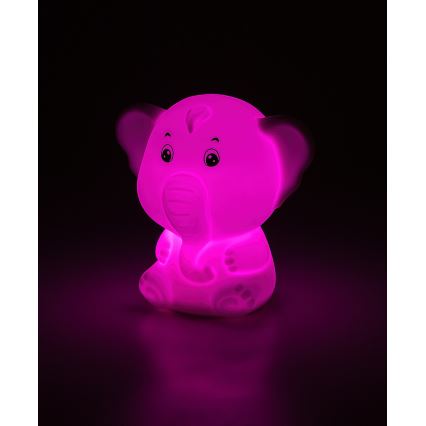 Rabalux - Veilleuse tactile LED RGB LED/0,05W/1xCR2032 éléphant