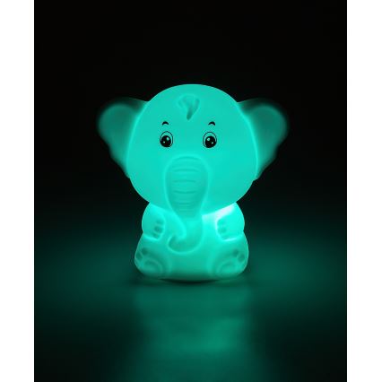 Rabalux - Veilleuse tactile LED RGB LED/0,05W/1xCR2032 éléphant