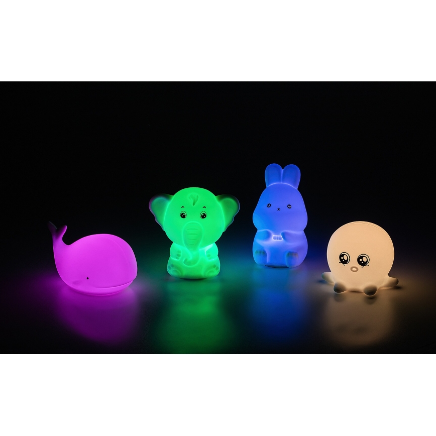 Rabalux - LED RGB Veilleuse tactile LED/0,05W/1xCR2032 lapin