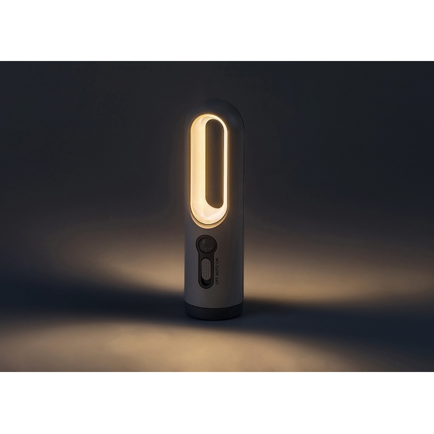 Rabalux - Lampe portable rechargeable avec détecteur LED/0,8W/3,7V 3000/7000K