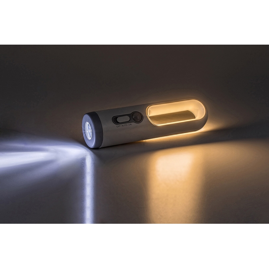 Rabalux - Lampe portable rechargeable avec détecteur LED/0,8W/3,7V 3000/7000K