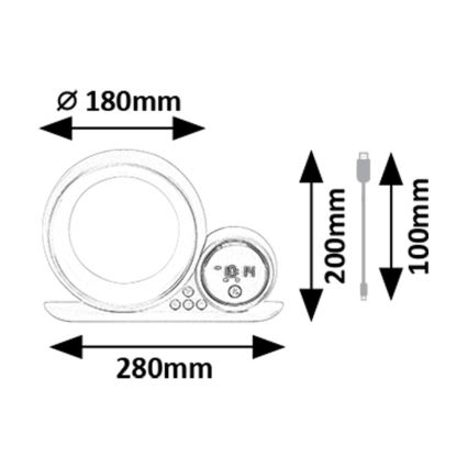 Rabalux - LED RGB Lampe de table avec haut-parleur LED/5W/230V