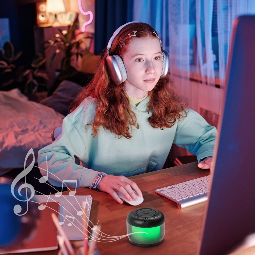 Rabalux - Lampe de table avec haut-parleur RGB/3W/3,7V 500mAh