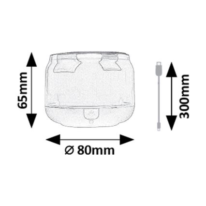 Rabalux - Lampe de table avec haut-parleur RGB/3W/3,7V 500mAh