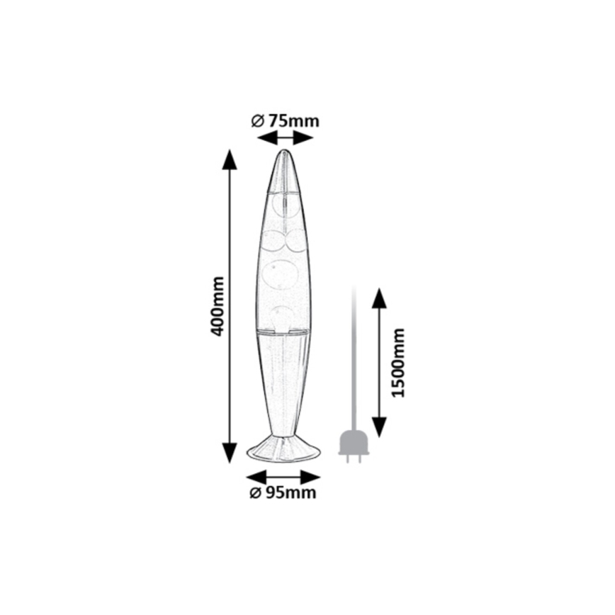Rabalux - Lampe à lave LED/25W/230V