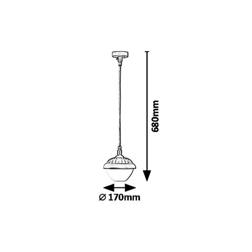Rabalux 7674 - Suspension extérieure avec fil MODESTO 1xE27/40W/230V IP44