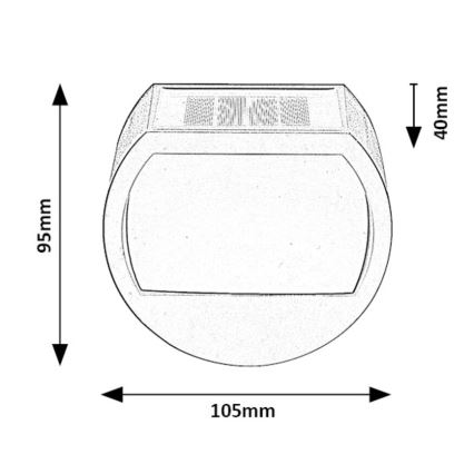 Rabalux - Éclairage solaire avec détecteur LED/0,5W/1,2V IP44