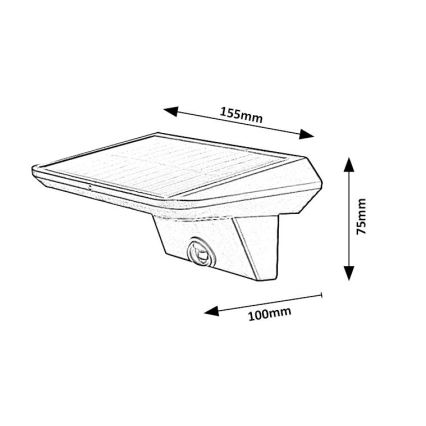 Rabalux - Éclairage solaire avec détecteur LED/10W/3,7V IP44