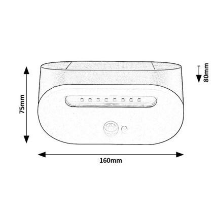 Rabalux - Éclairage solaire avec détecteur LED/3,2W/3,7V IP44