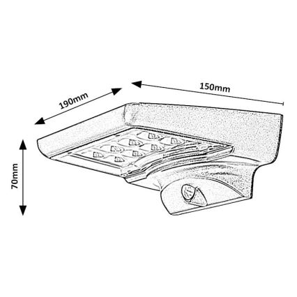 Rabalux - Éclairage solaire avec détecteur LED/4W/3,7V IP44