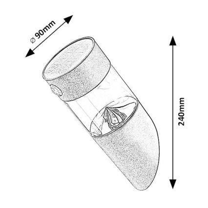 Rabalux - Éclairage solaire avec détecteur LED/1,5W/3,7V IP44