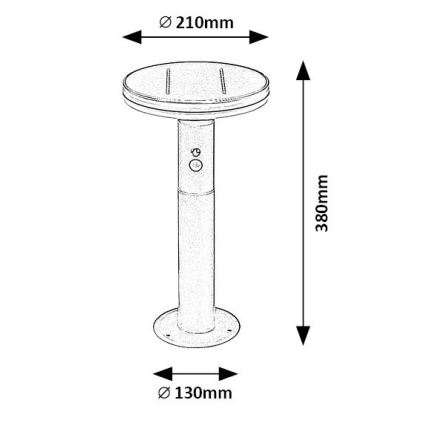 Rabalux - Éclairage solaire avec détecteur LED/10W/3,7V IP44