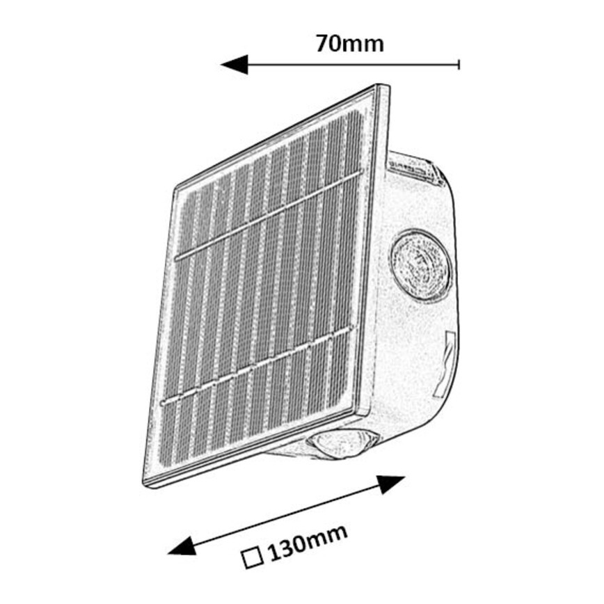 Rabalux - Applique solaire LED dimmable LED/0,5W/3,7V 3000K/6000K IP54 1300 mAh