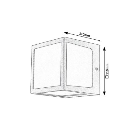 Rabalux - Applique murale extérieure LED/10W/230V IP54 anthracite