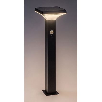 Rabalux - Lampe solaire avec détecteur LED/4W/3,7V IP44 noir 2200 mAh