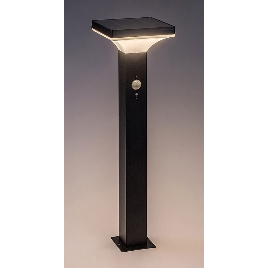 Rabalux - Lampe solaire avec détecteur LED/4W/3,7V IP44 noir 2200 mAh