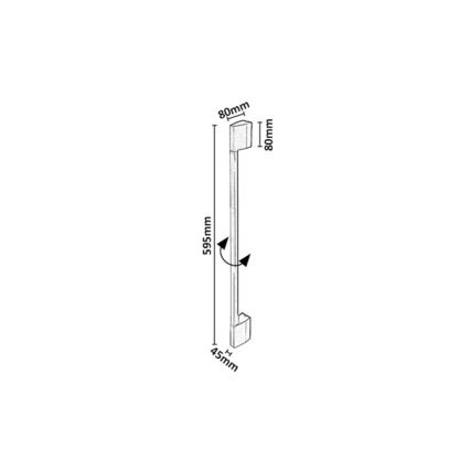 Rabalux - Applique murale d'extérieur LED/8W/230V IP54 59,5 cm noire