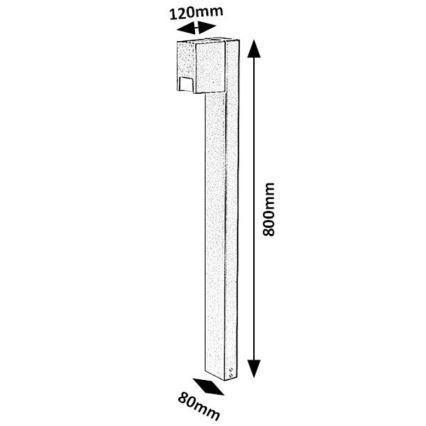 Rabalux - Lampadaire extérieur 1xGU10/7W/230V IP44 noir