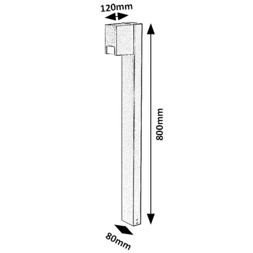 Rabalux - Lampadaire extérieur 1xGU10/7W/230V IP44 noir