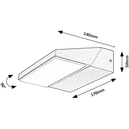 Rabalux - Applique murale extérieure LED/13W/230V IP65 noir