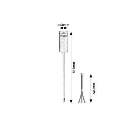 Rabalux - Lampe d'extérieur 1xGU10/10W/230V IP54 54,5 cm anthracite