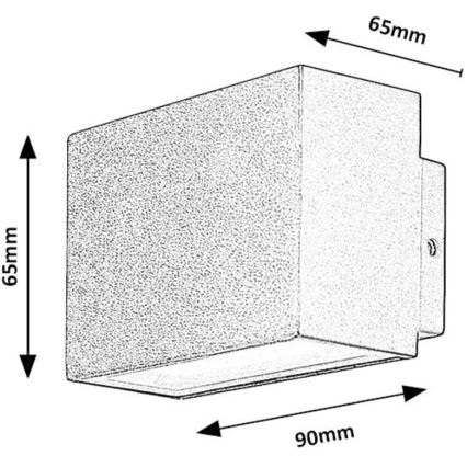 Rabalux - Applique murale extérieure LED/7W/230V IP54 noir