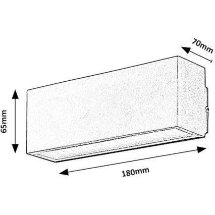 Rabalux - Applique murale extérieure LED/10W/230V IP54 noir