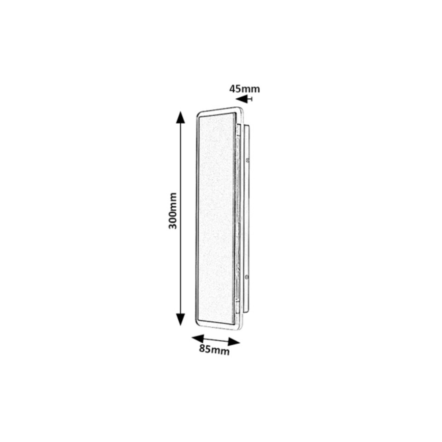 Rabalux - Applique murale extérieure LED 18 W/230 V IP54, noire