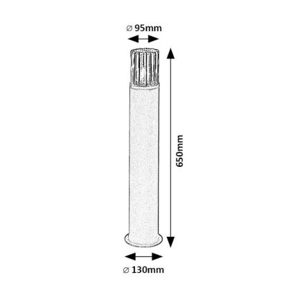 Rabalux - Lampadaire extérieur 1xE27/60W/230V IP54 noir