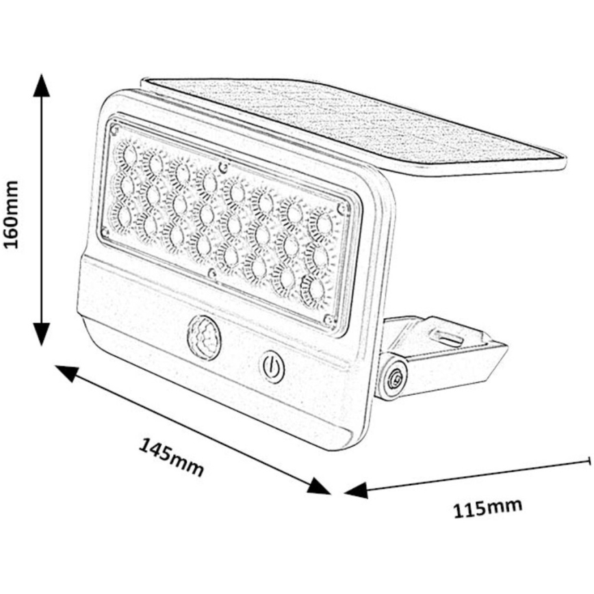 Rabalux - Applique murale solaire LED avec capteur LED/7W/3,7V IP54 blanc 3000 mAh