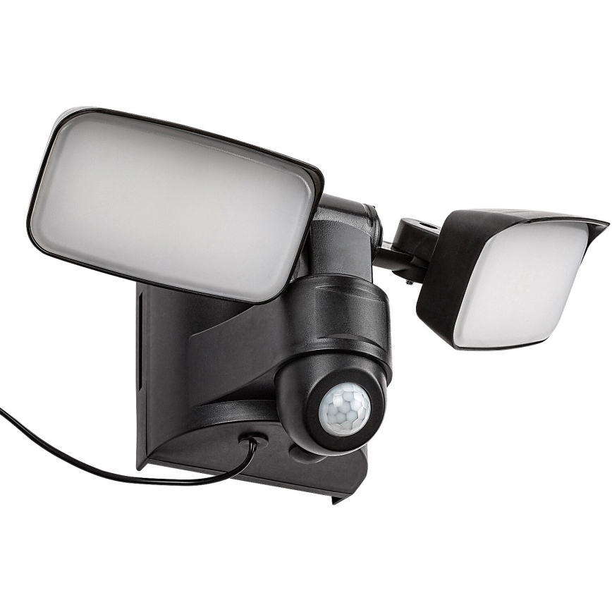 Rabalux - Applique murale solaire flexible avec détecteur et panneau externe 2xLED/5W/3,7V IP54 noir