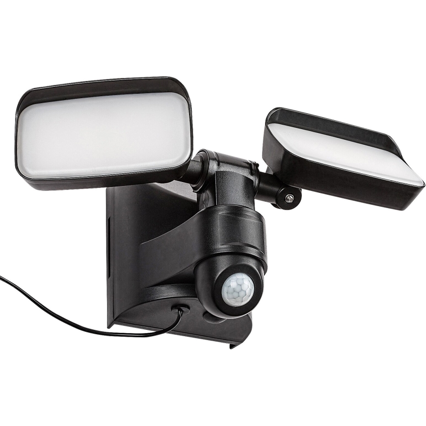 Rabalux - Applique murale solaire flexible avec détecteur et panneau externe 2xLED/5W/3,7V IP54 noir