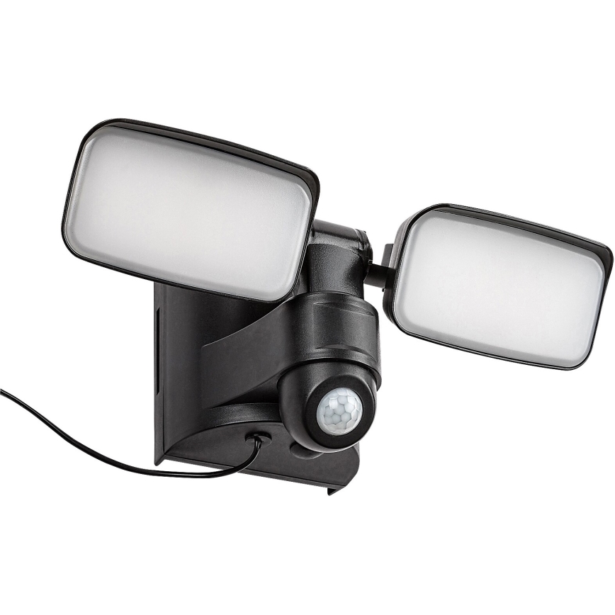 Rabalux - Applique murale solaire flexible avec détecteur et panneau externe 2xLED/5W/3,7V IP54 noir