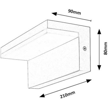 Rabalux - Applique murale extérieure LED/10W/230V IP54 blanc