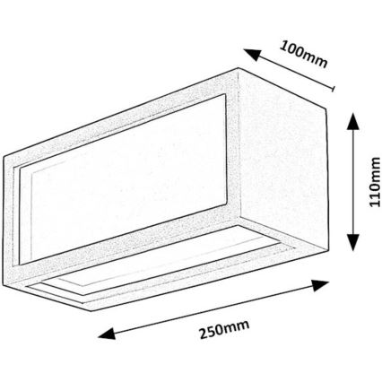 Rabalux - Applique murale extérieure LED/10W/230V IP54 noir