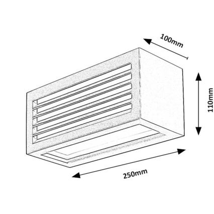 Rabalux - Applique murale extérieure LED/10W/230V IP54 noir