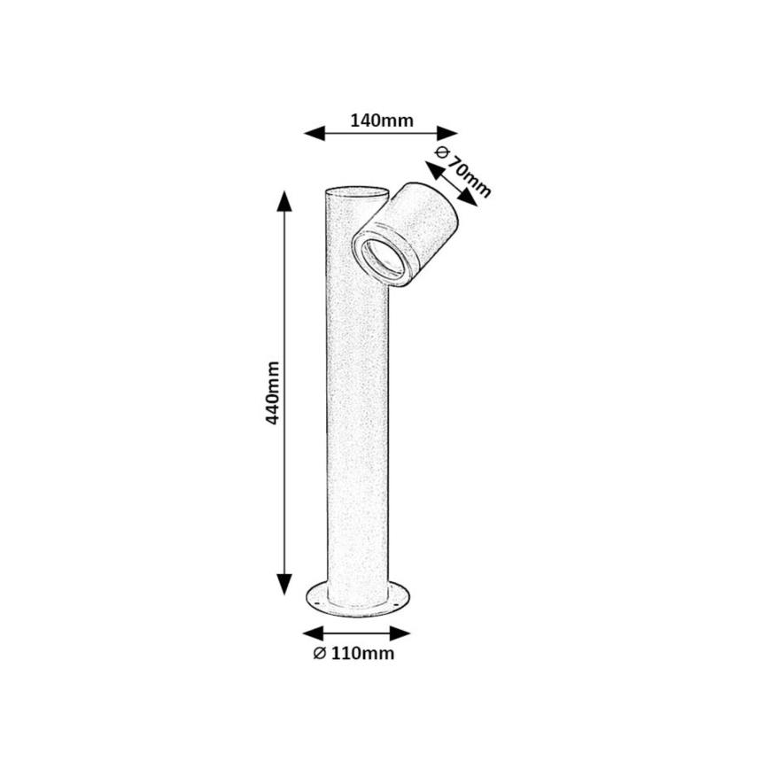 Rabalux - Lampadaire extérieur 1xGU10/35W/230V IP44