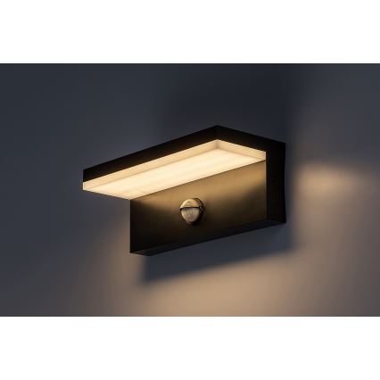 Rabalux - Applique murale extérieure avec détecteur LED/9W/230V 2700/4000/6500K IP54 noir