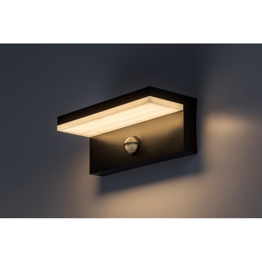 Rabalux - Applique murale extérieure avec détecteur LED/9W/230V 2700/4000/6500K IP54 noir