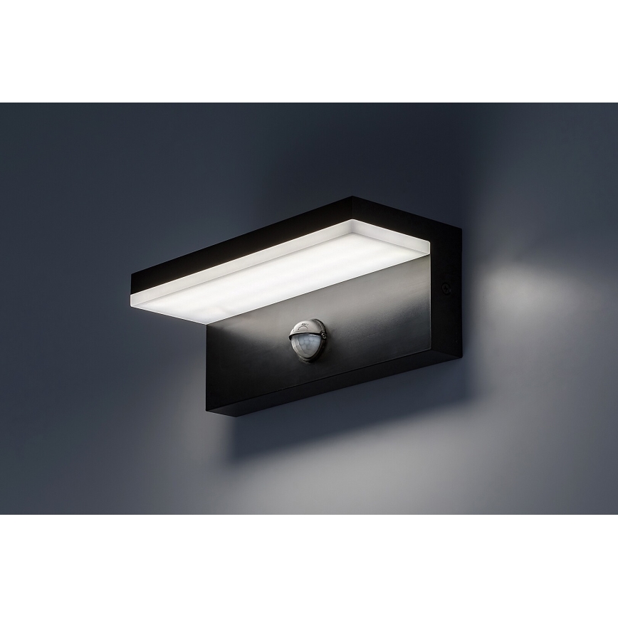 Rabalux - Applique murale extérieure avec détecteur LED/9W/230V 2700/4000/6500K IP54 noir