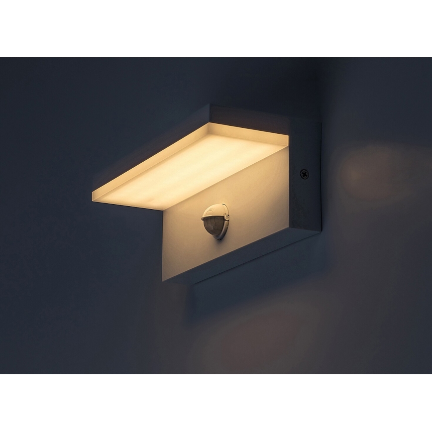 Rabalux - Applique murale extérieure avec détecteur LED/9W/230V 2700/4000/6500K IP54 blanc