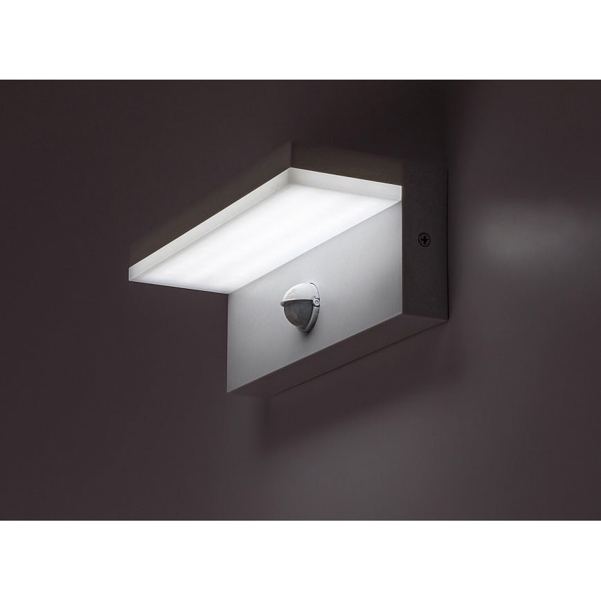 Rabalux - Applique murale extérieure avec détecteur LED/9W/230V 2700/4000/6500K IP54 blanc