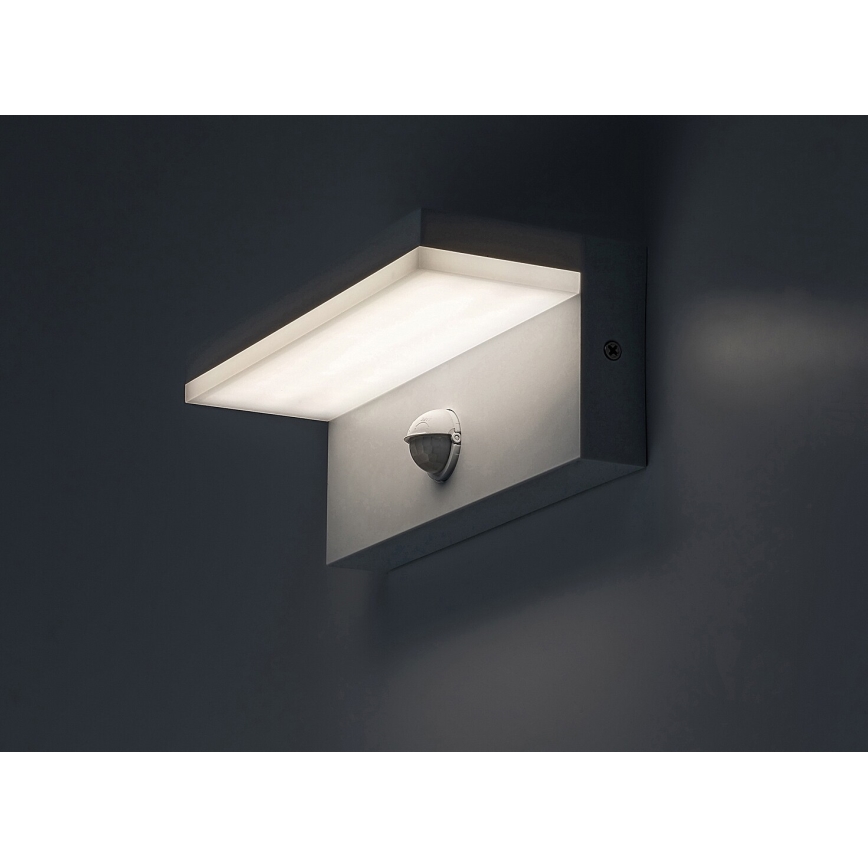 Rabalux - Applique murale extérieure avec détecteur LED/9W/230V 2700/4000/6500K IP54 blanc
