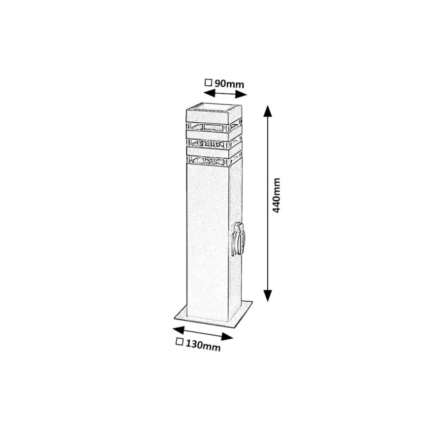 Rabalux - Lampe extérieure avec prise 1xE27/12W/230V IP44