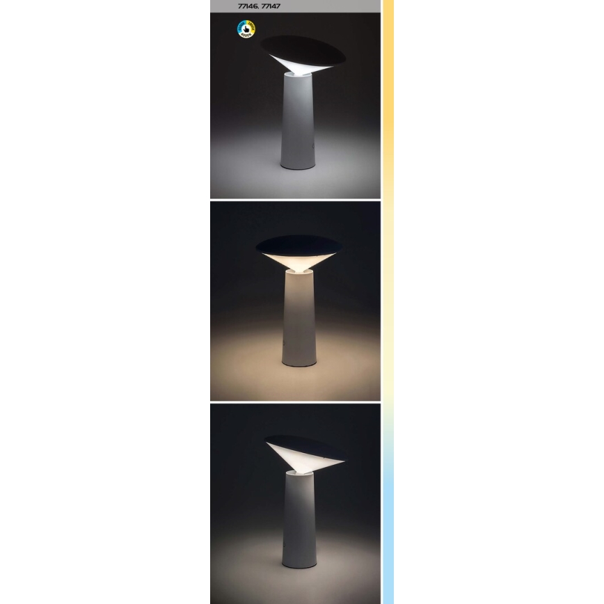 Rabalux - Lampe de table tactile rechargeable et à intensité variable POLPERRO LED/3W/3,7V 1200mAh noir