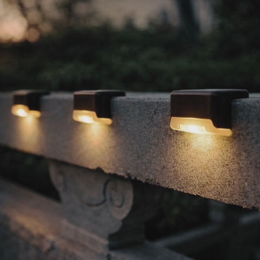 Rabalux - Lot de 4 appliques murales solaires LED avec capteur crépusculaire LED/0,06W/1,2V 300 mAh IP44