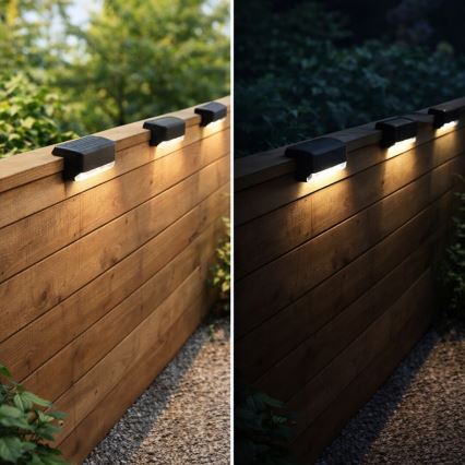 Rabalux - Lot de 4 appliques murales solaires LED avec capteur crépusculaire LED/0,06W/1,2V 300 mAh IP44