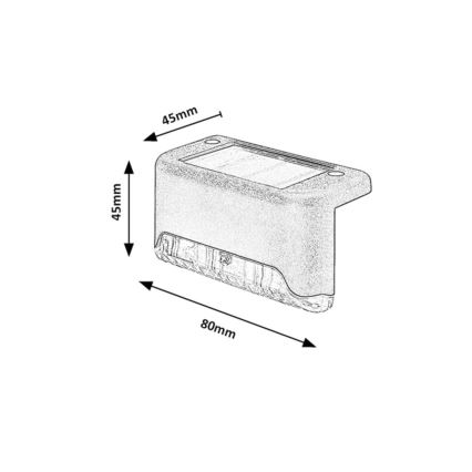 Rabalux - Lot de 4 appliques murales solaires LED avec capteur crépusculaire LED/0,06W/1,2V 300 mAh IP44