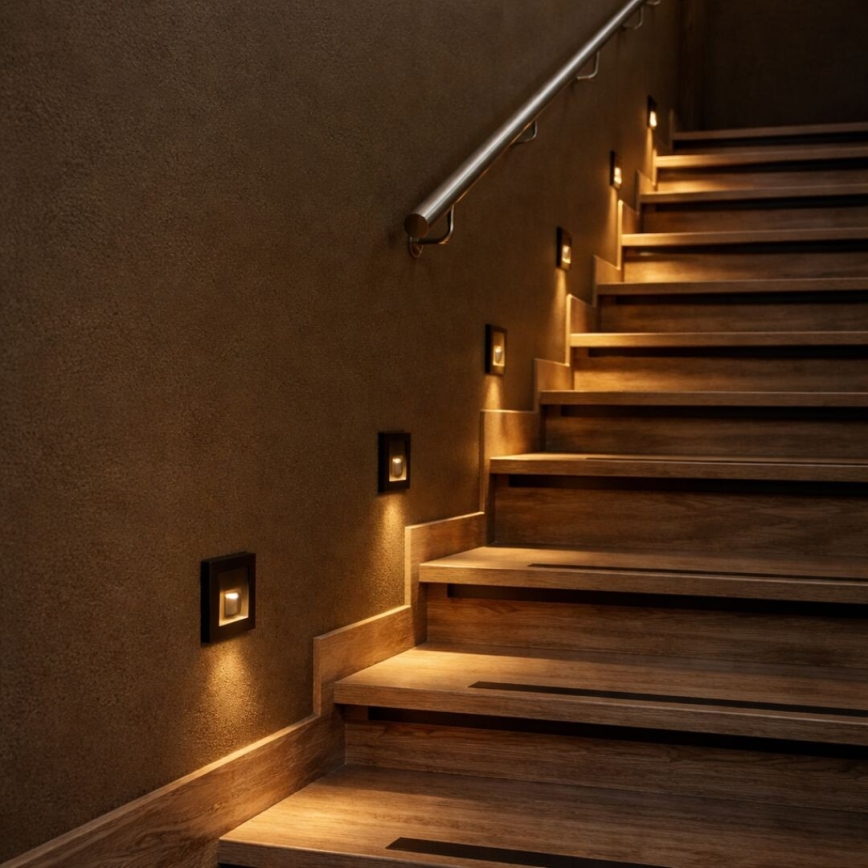 Rabalux - Luminaire LED pour escalier 1W/230V 3000/4500/6500K noir